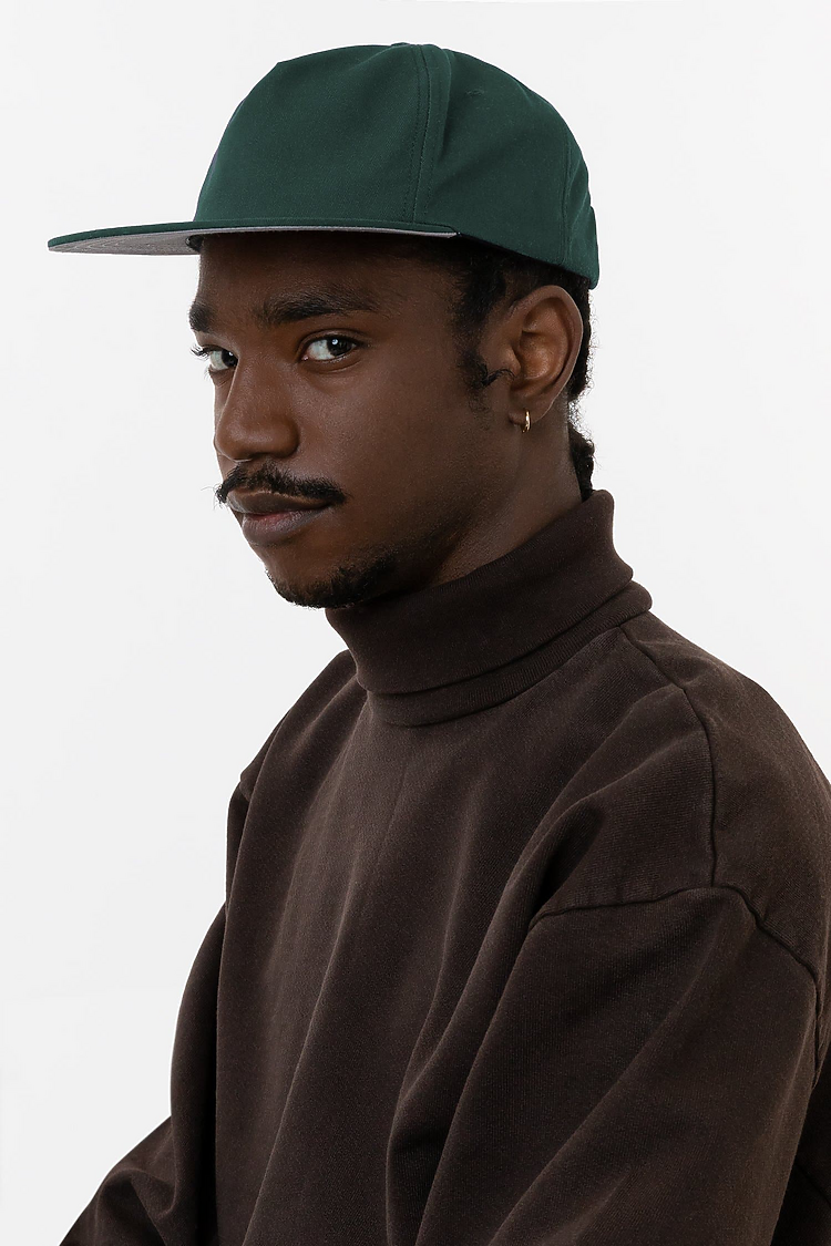 Poly Cttn Twill 5 panel Hat FOREST GREEN