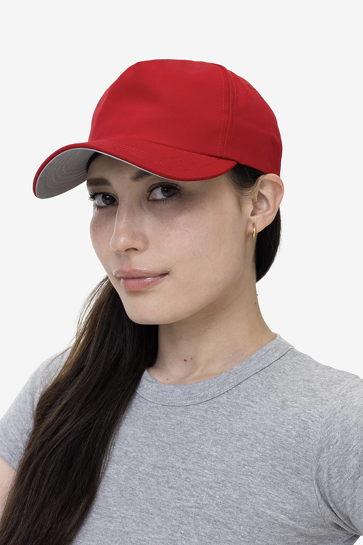 Poly Cttn Twill 5 panel Hat RED