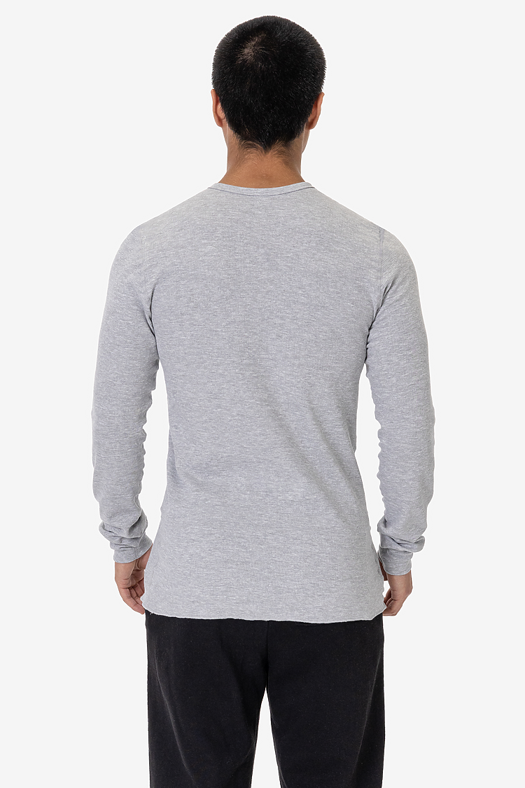 L/S Baby Thermal Henley HEATHER GREY