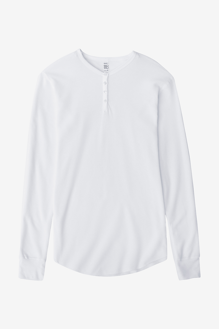 L/S Baby Thermal Henley White