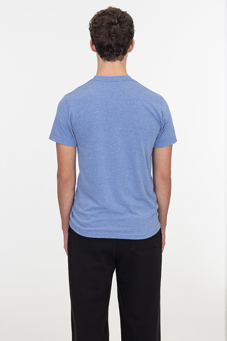 S/S Tri Blend Crew Neck Athletic Blue
