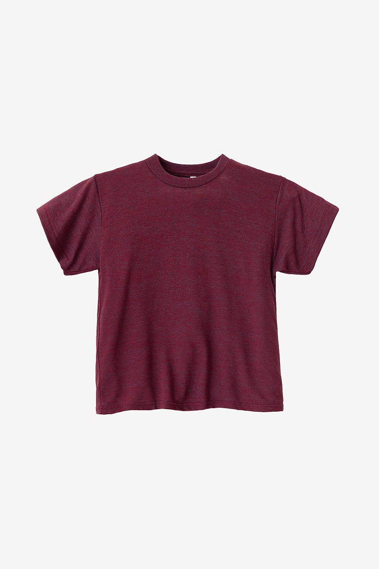 KIDS TRIBLEND S/S TEE TRI-CRANBERRY