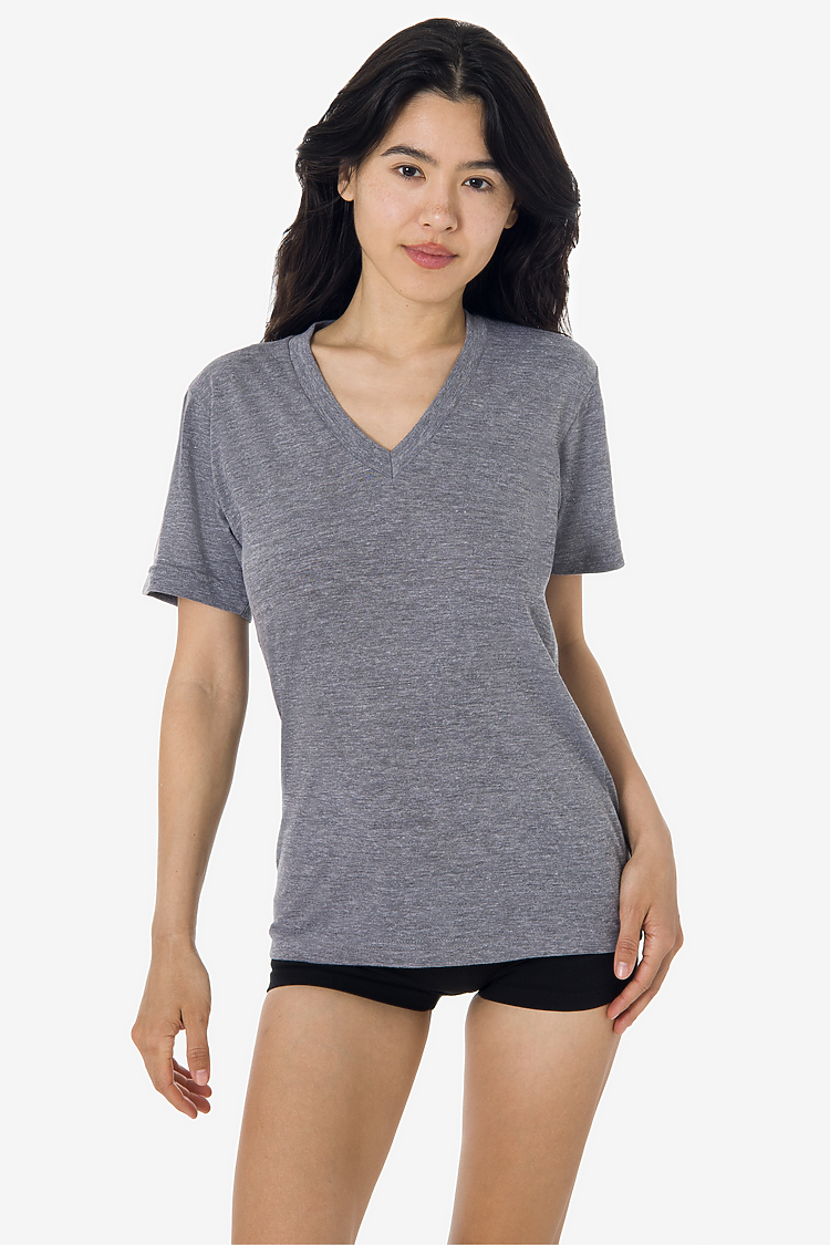 S/S Tri Blend V-Neck 3.7oz ATHLETIC GREY