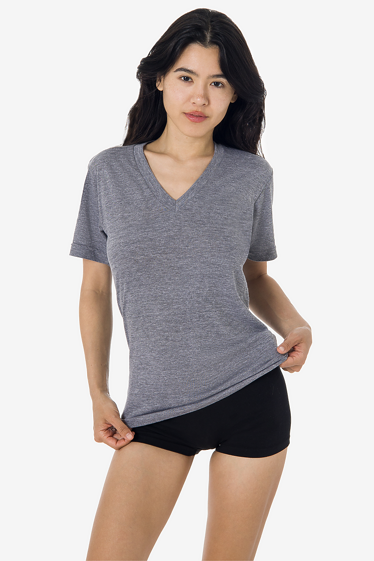 S/S Tri Blend V-Neck 3.7oz ATHLETIC GREY