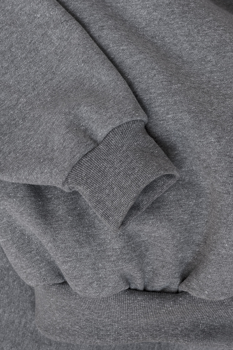 12OZ TRIBLEND FLEECE HOODIE HEATHER GREY