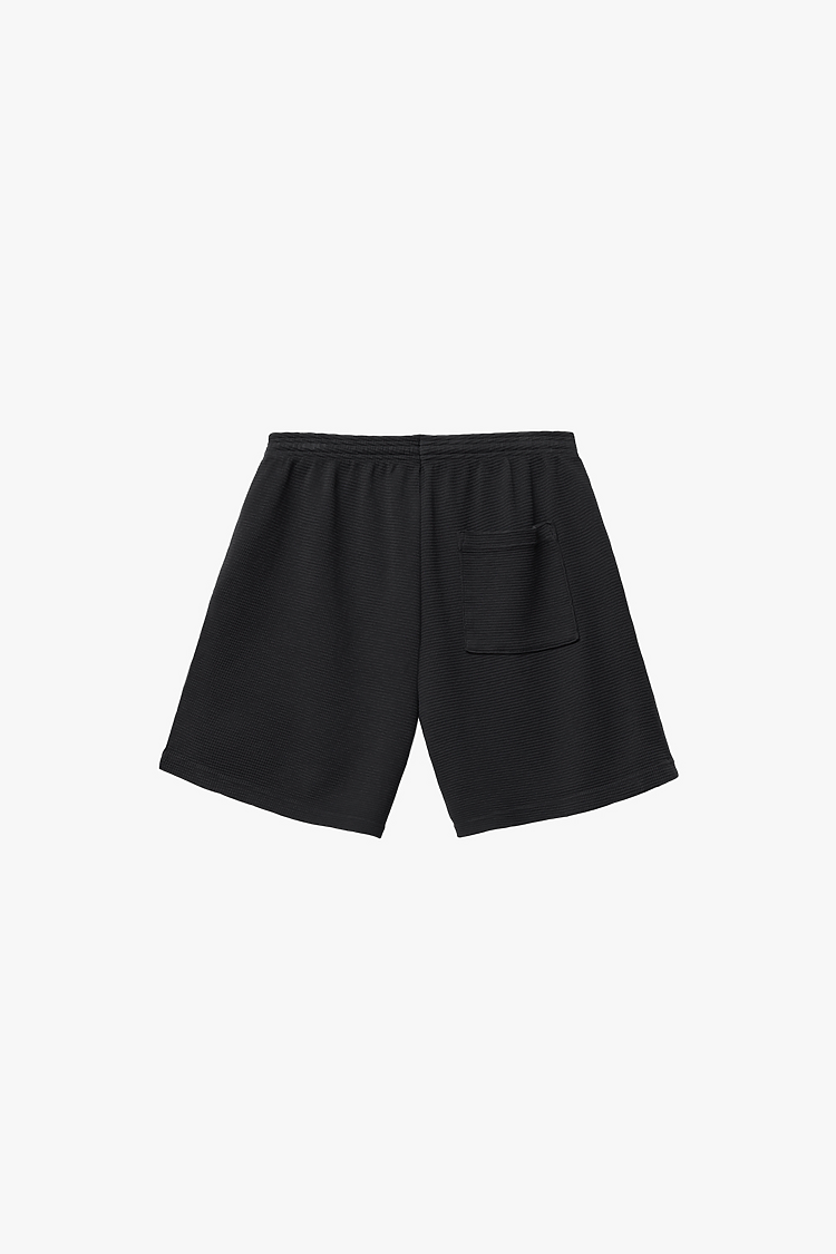 Hvy Thermal Garmnt Dye Shorts Black