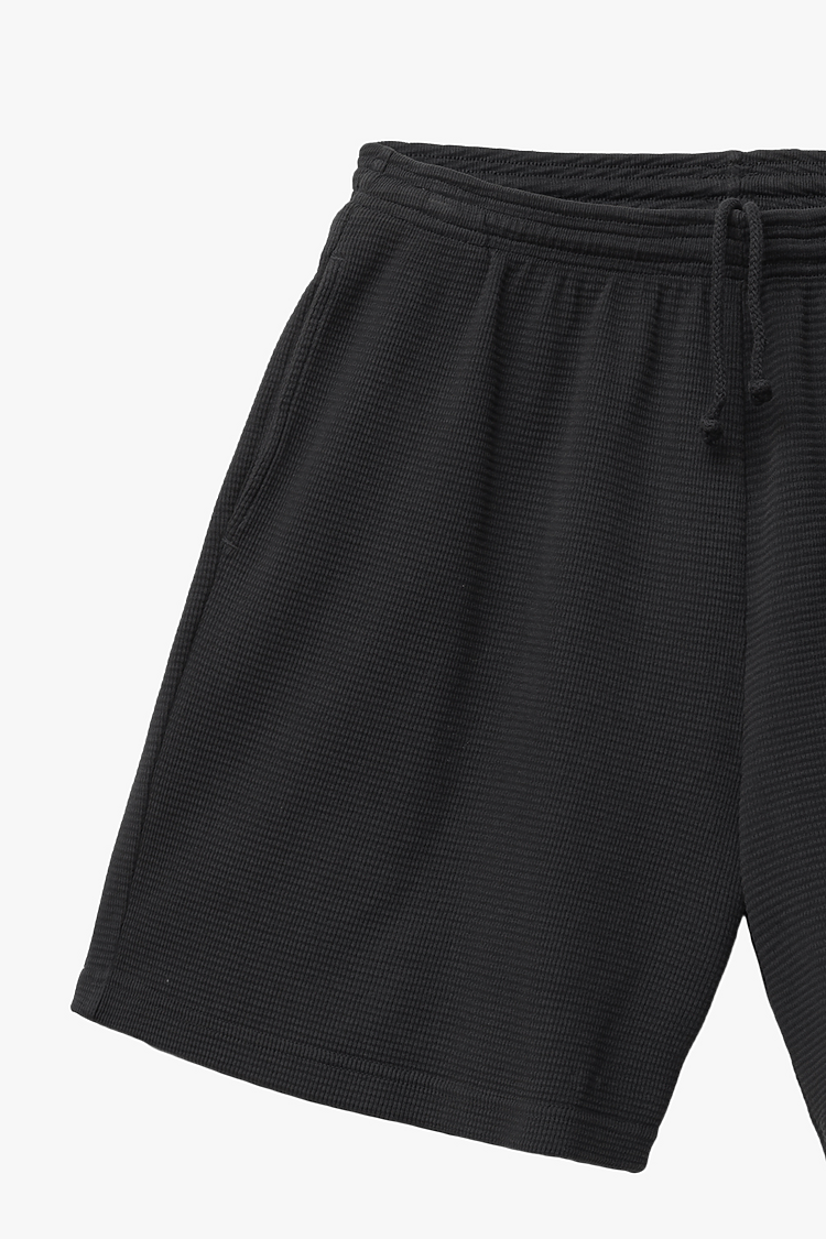 Hvy Thermal Garmnt Dye Shorts Black