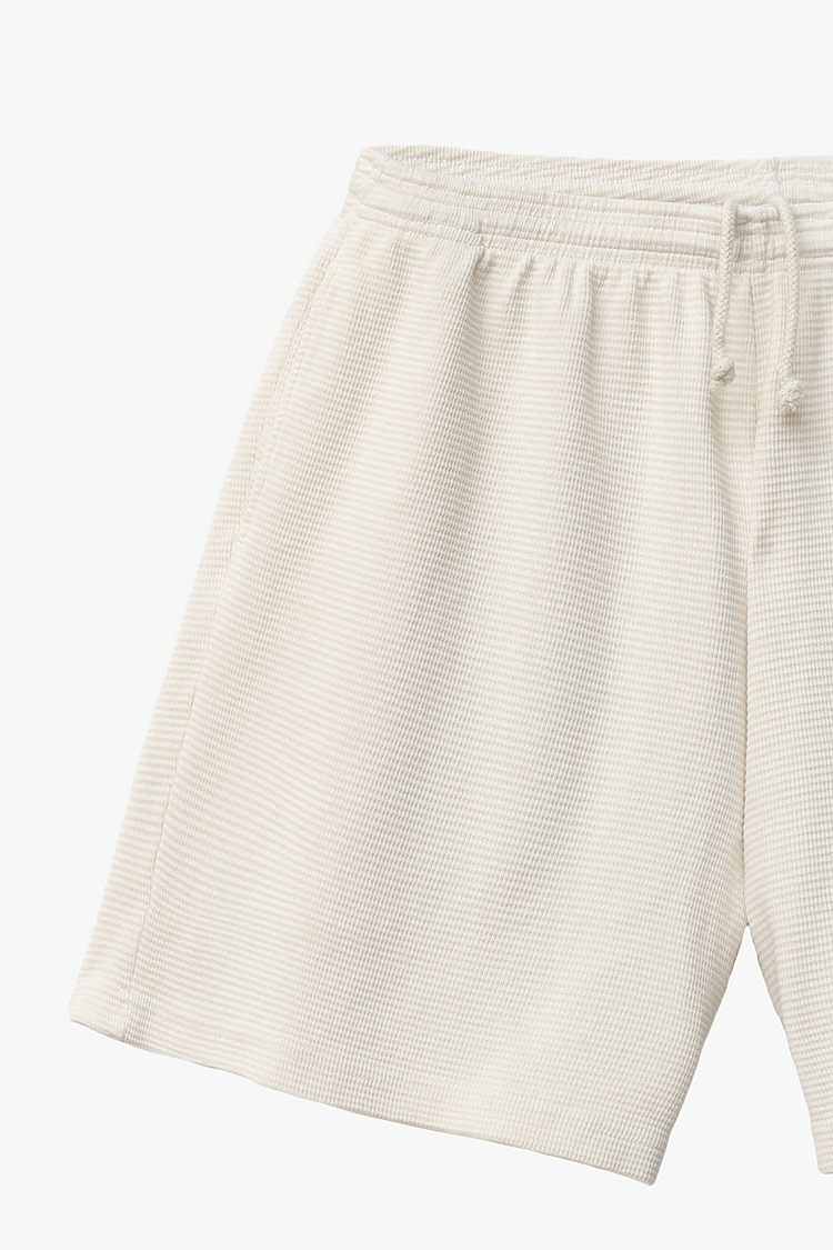 Hvy Thermal Garmnt Dye Shorts Creme