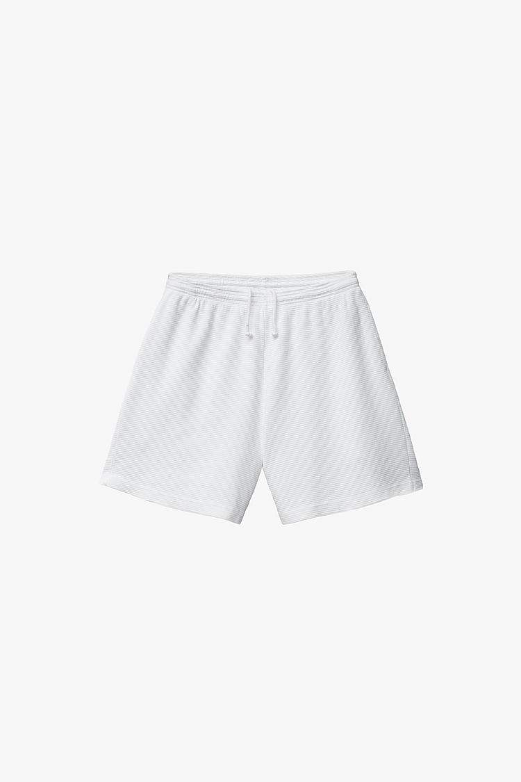 Hvy Thermal Garmnt Dye Shorts White