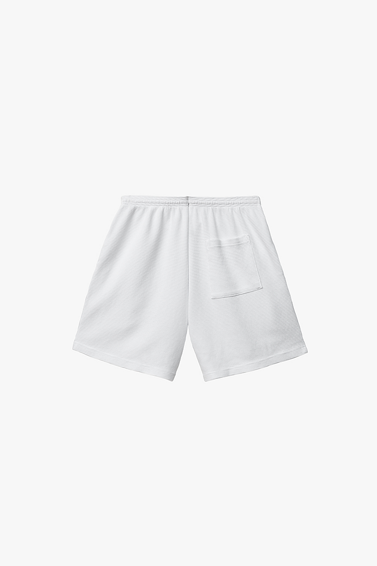 Hvy Thermal Garmnt Dye Shorts White