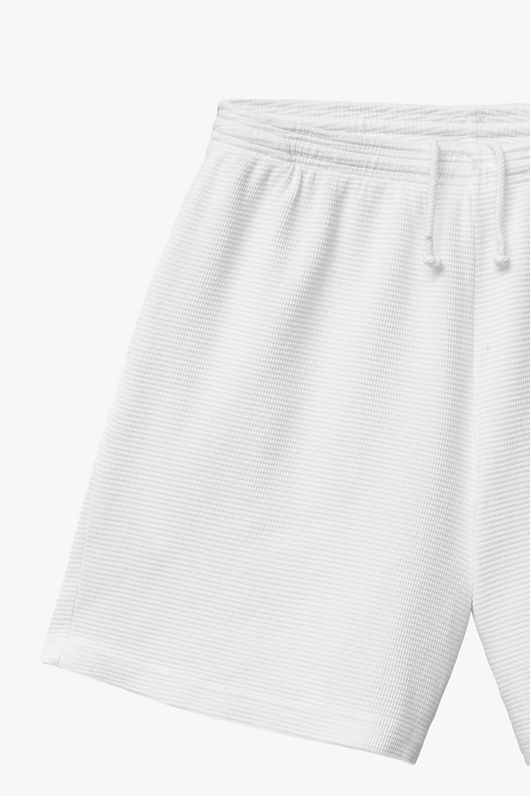 Hvy Thermal Garmnt Dye Shorts White