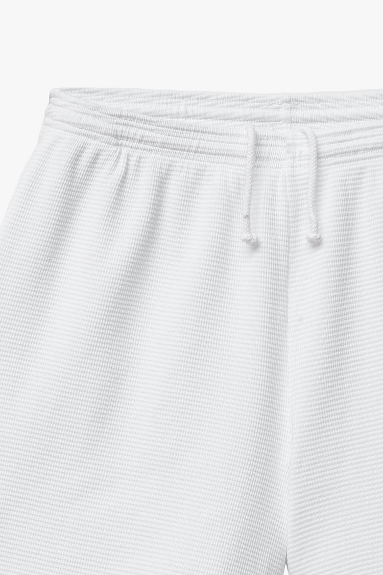 Hvy Thermal Garmnt Dye Shorts White