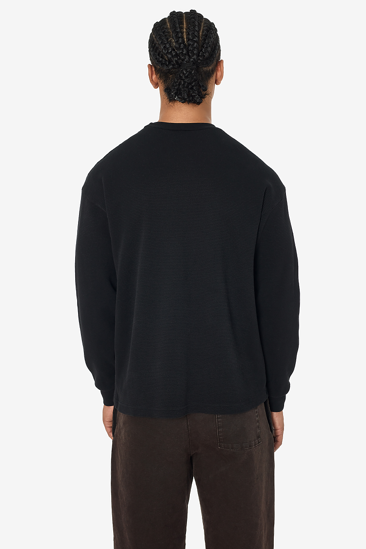 L/S Hvy Thermal Crew Neck Black