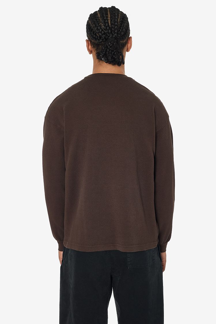 L/S Hvy Thermal Crew Neck Chocolate