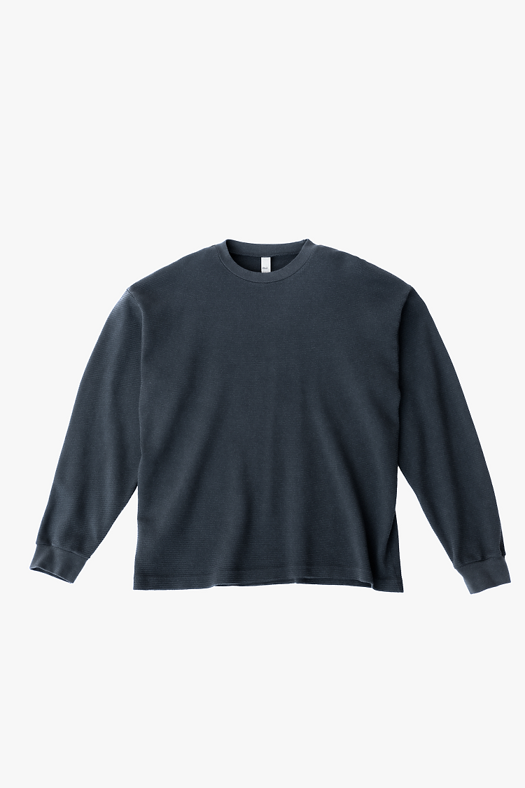 L/S Hvy Thermal Crew Neck DOLPHIN BLUE