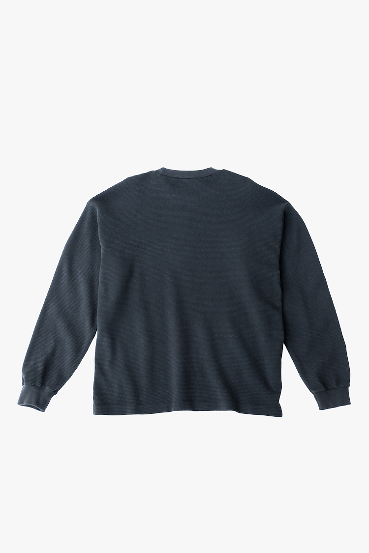 L/S Hvy Thermal Crew Neck DOLPHIN BLUE
