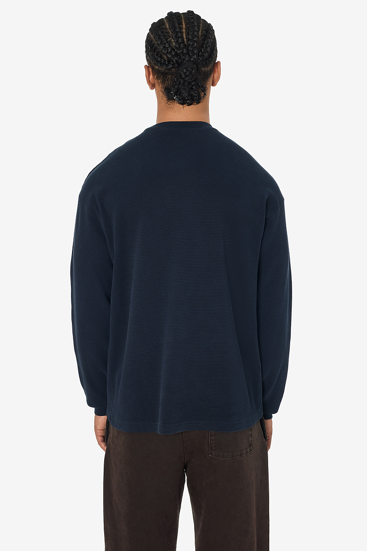 L/S Hvy Thermal Crew Neck Navy