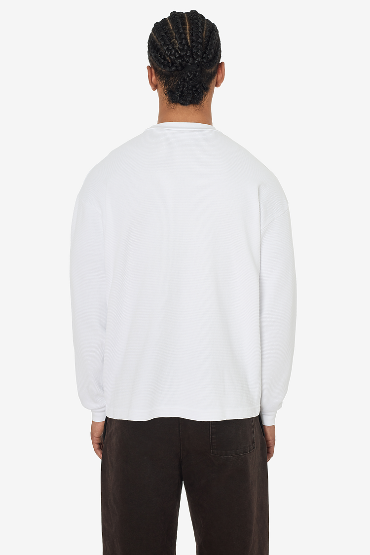 L/S Hvy Thermal Crew Neck White