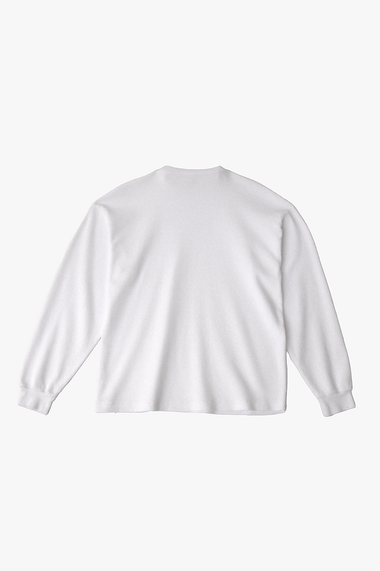 L/S Hvy Thermal Crew Neck White