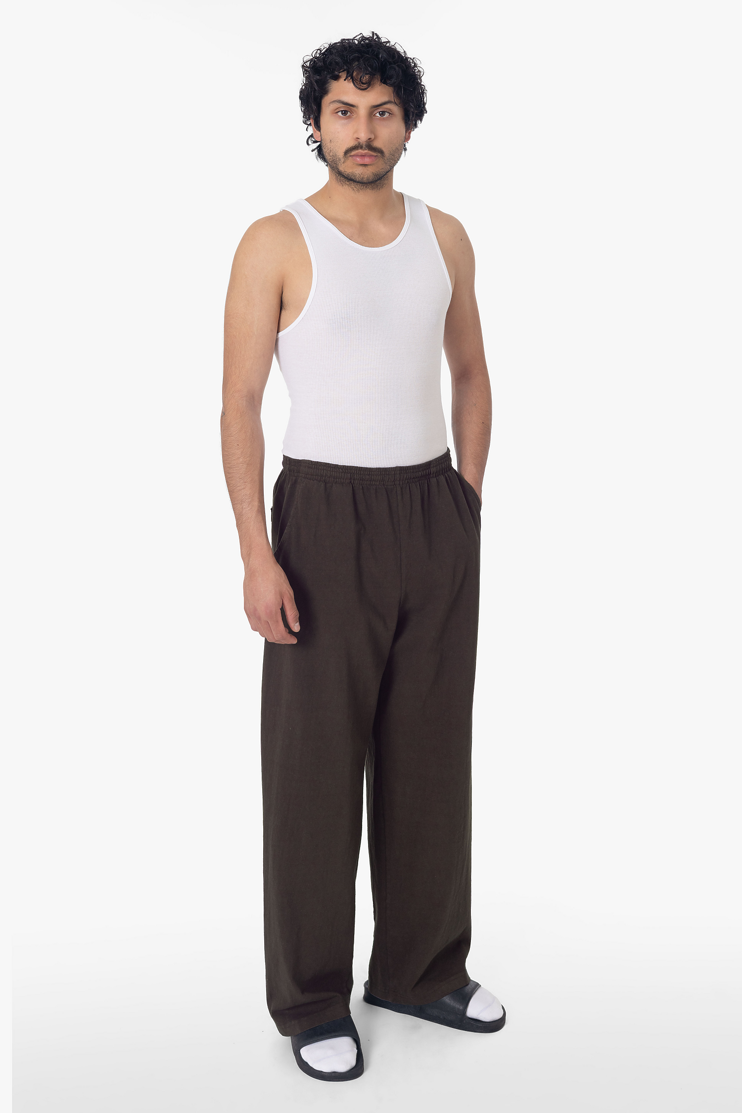 Mens Wide Leg Jersey Pant