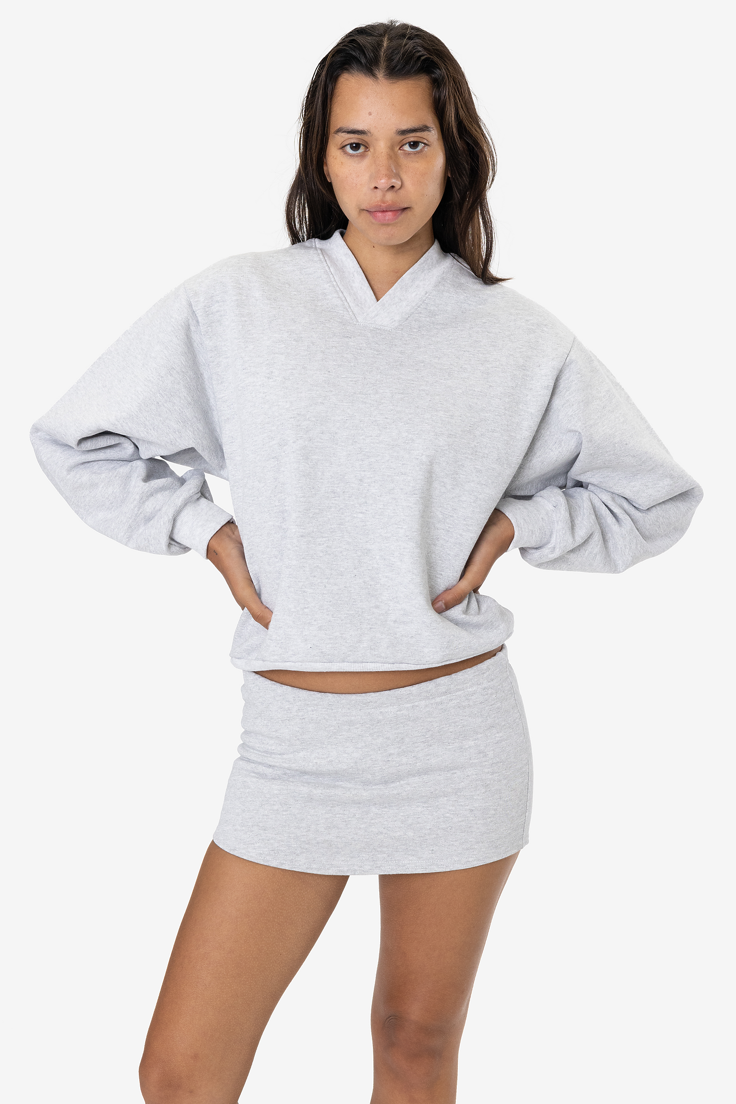 Heavy Fleece V-Neck Sweatshirt