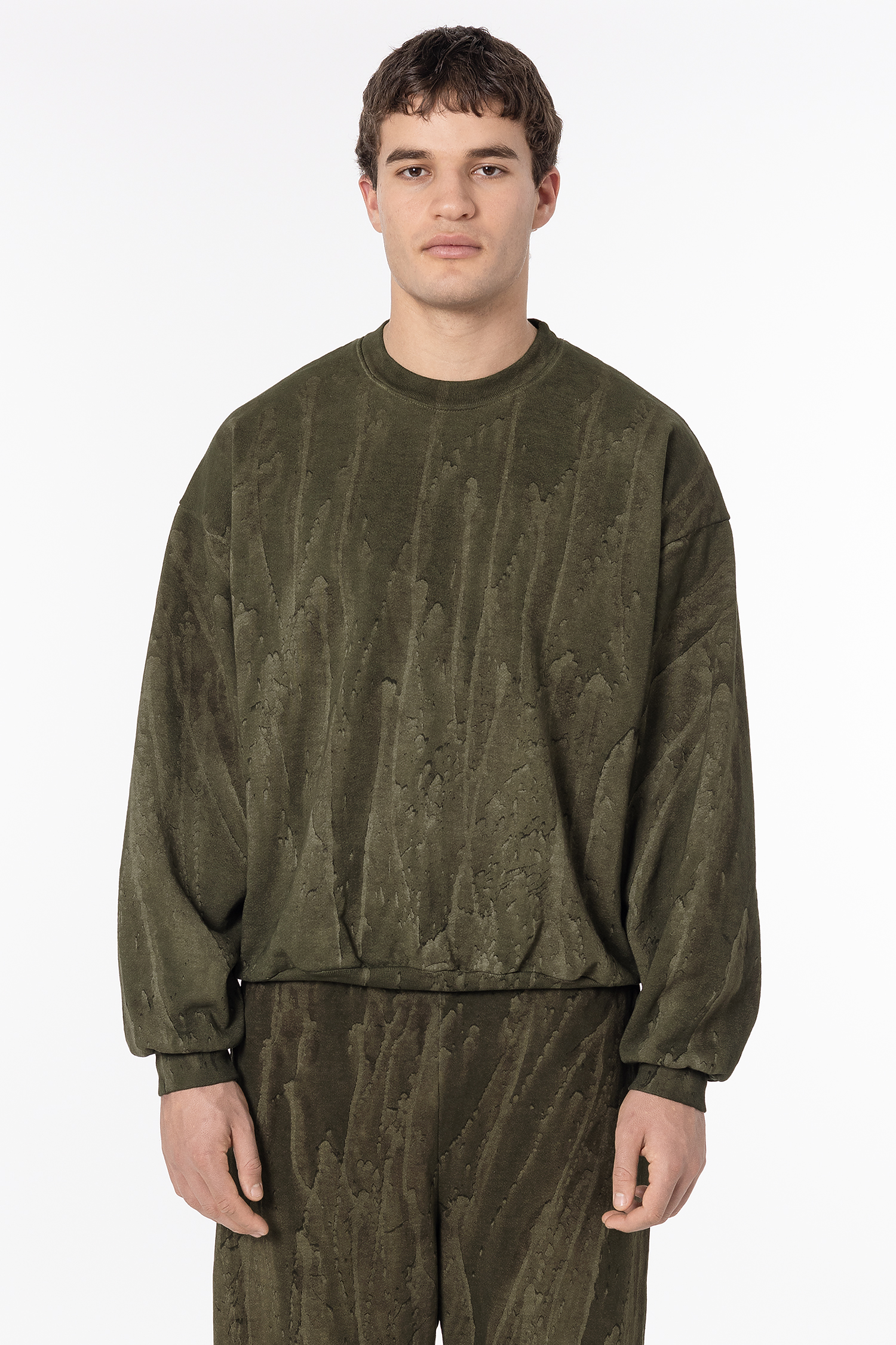 14oz Fleece Crew Neck Drip Dye