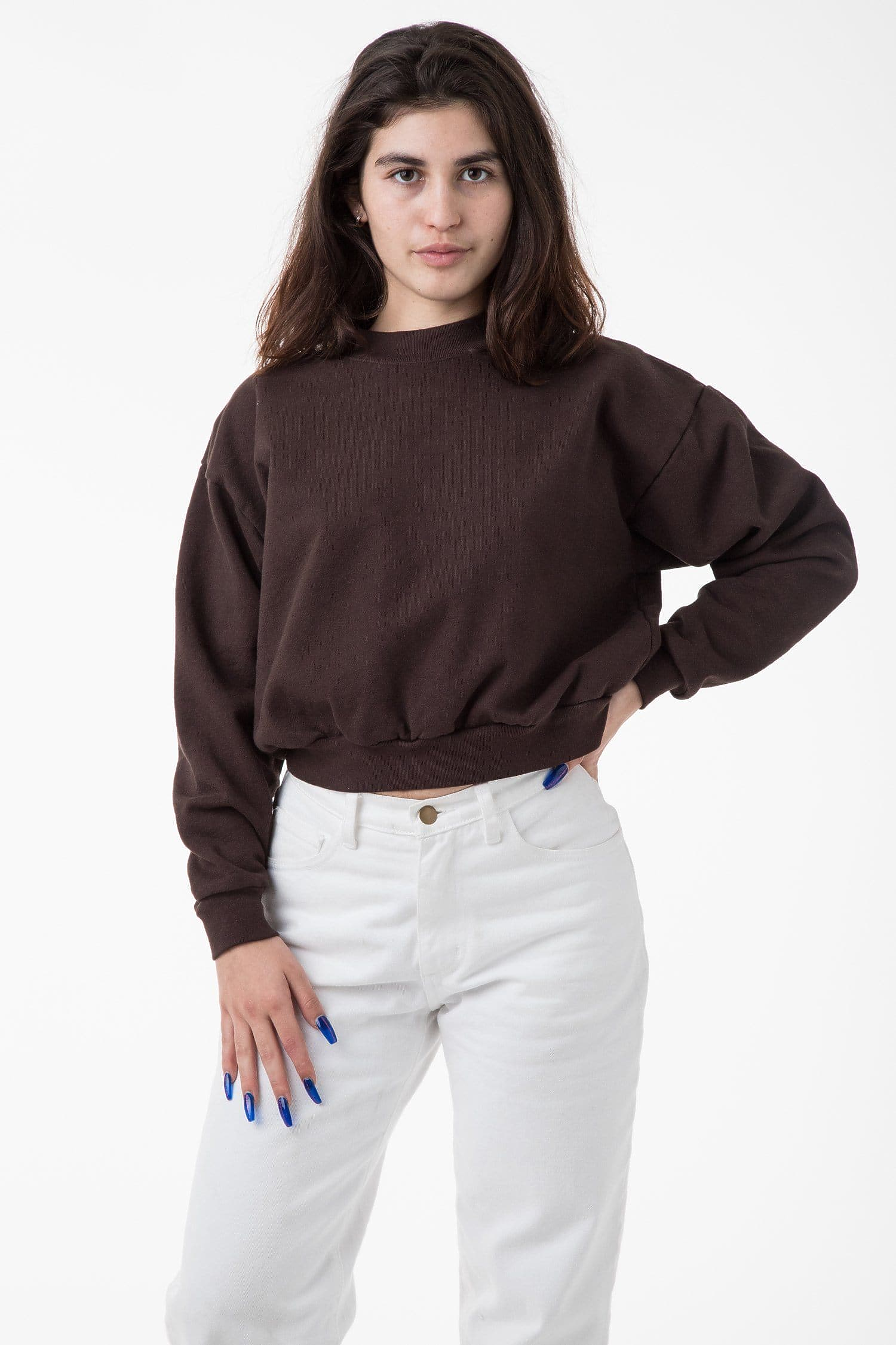 HF Cropped Mock Neck Pullover