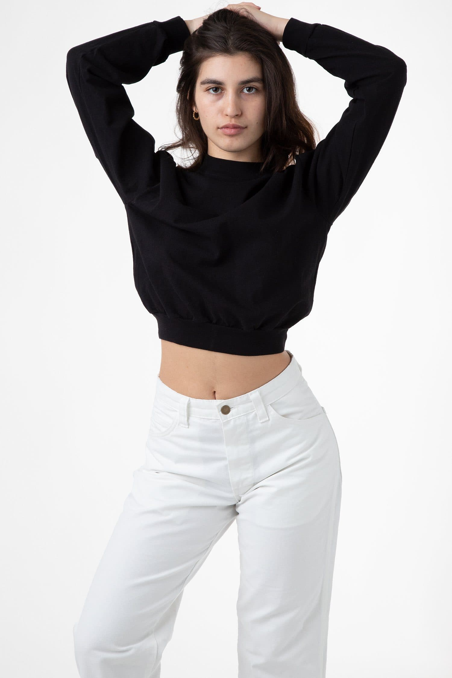 L/S Crop Mock Neck