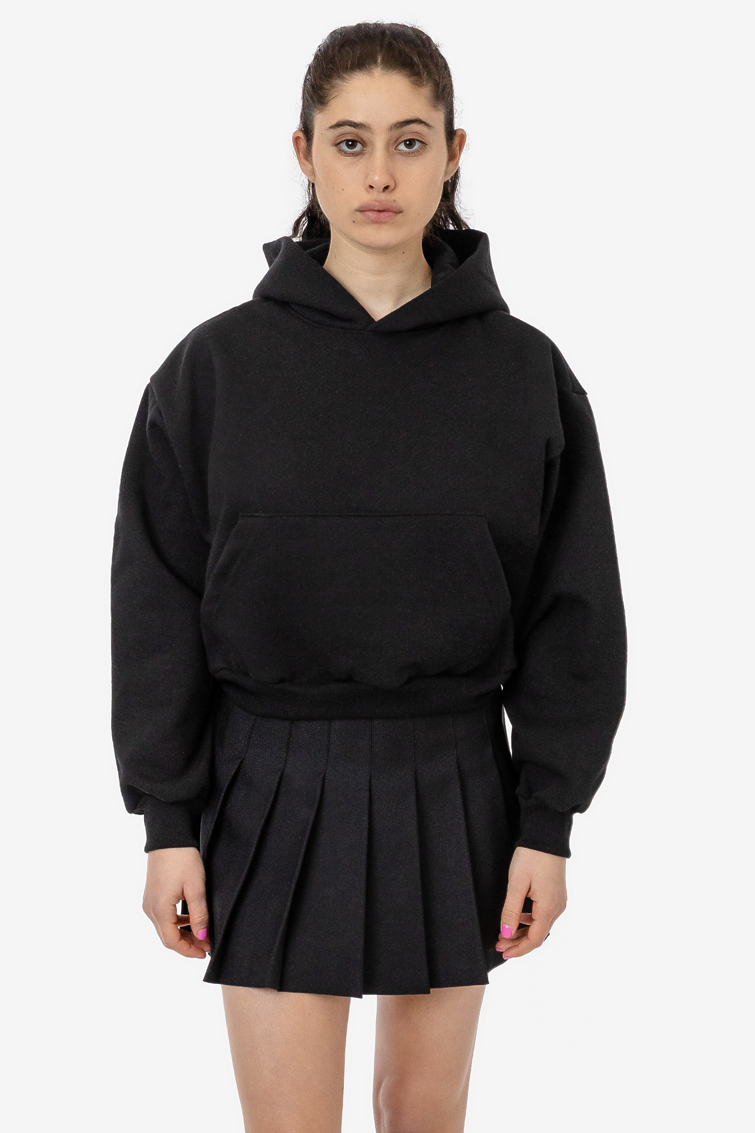 Heavy Fleece Cropped Hoodie