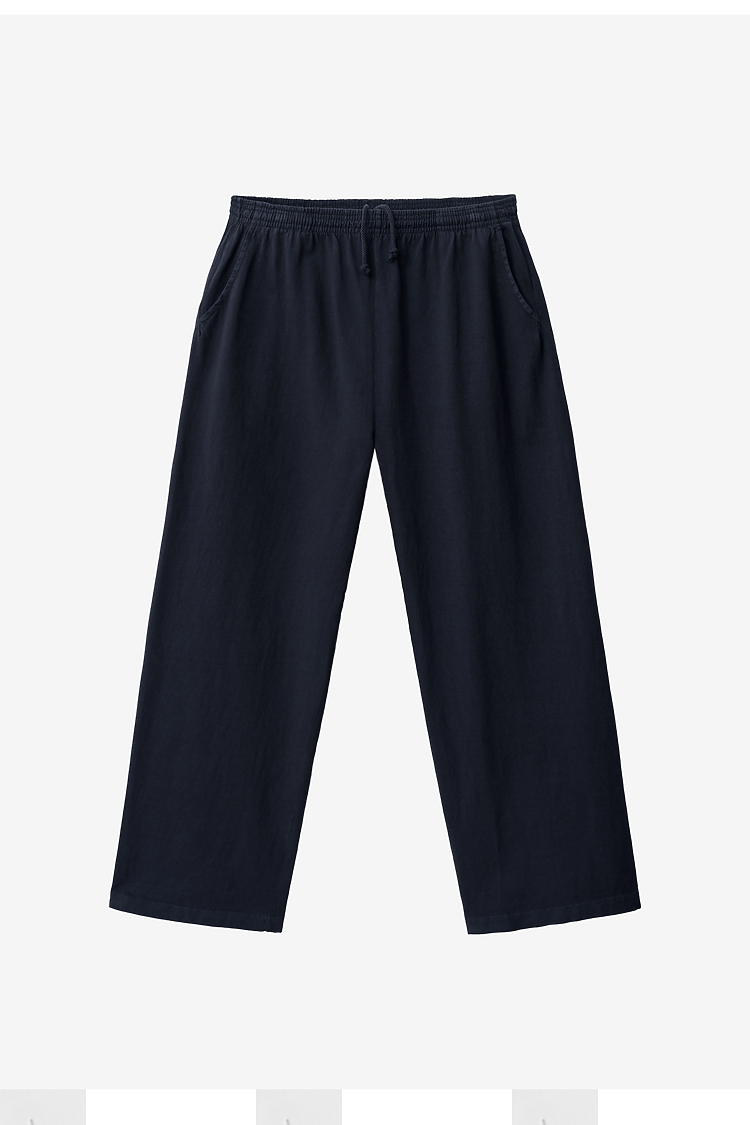 Mens Wide Leg Jersey Pant Navy