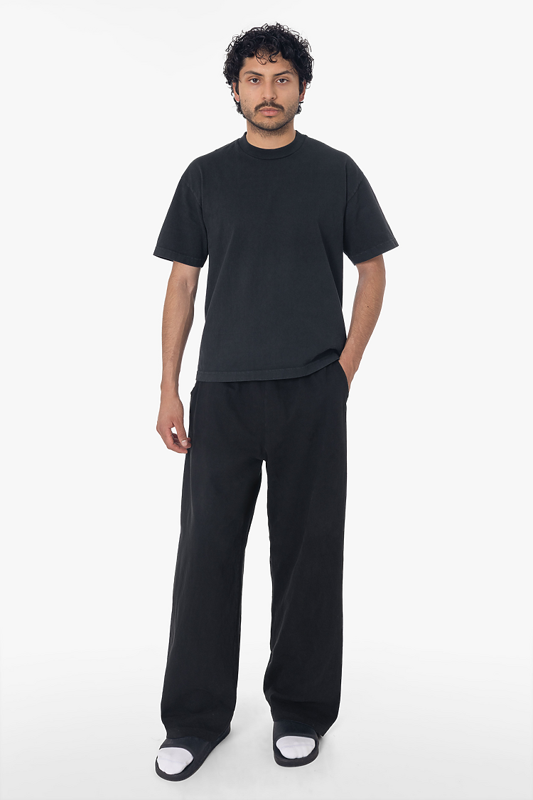 Mens Wide Leg Jersey Pant Black
