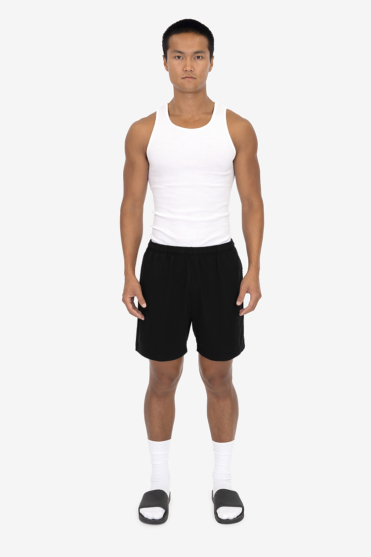 8.5 oz Heavy Jersey Gym Shorts Black