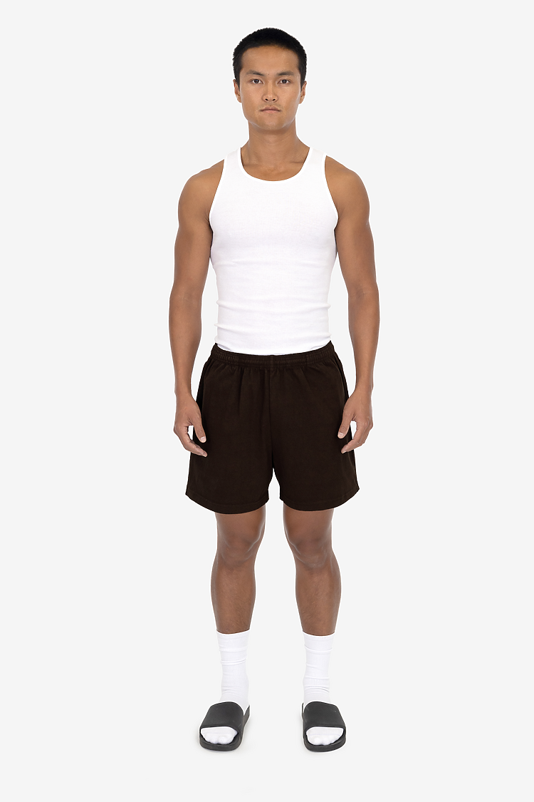 8.5 oz Heavy Jersey Gym Shorts CHOCOLATE