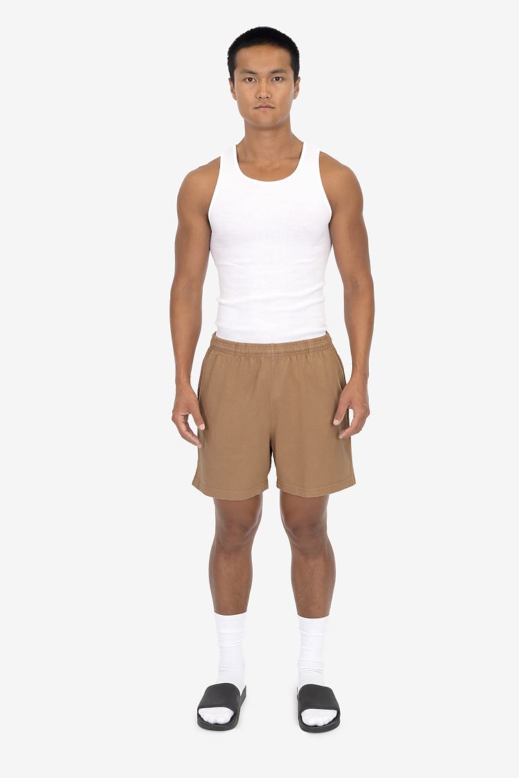 8.5 oz Heavy Jersey Gym Shorts KHAKI