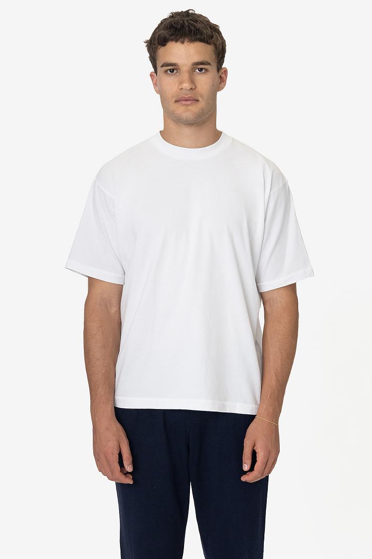 S/S Garment Dye Mockneck White