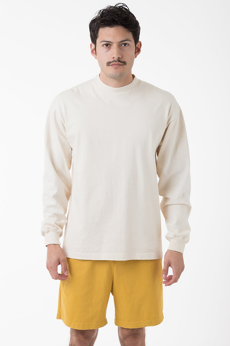 L/S Grmnt Dye Mockneck 7.5oz CREME