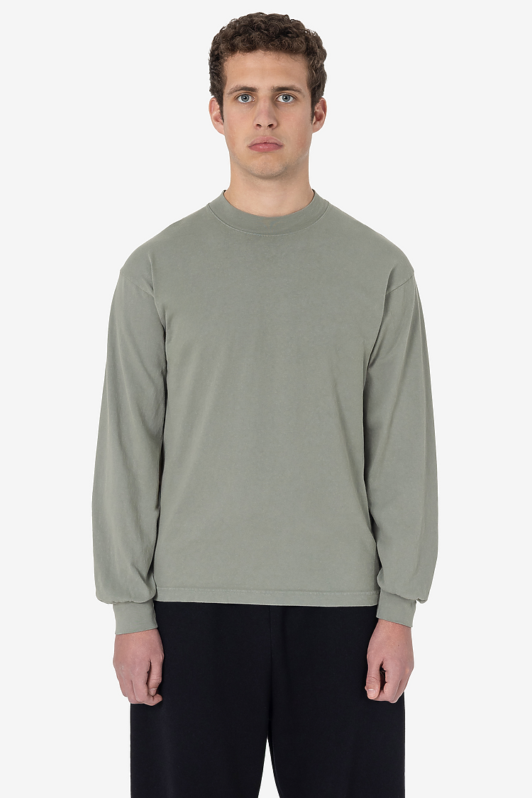 L/S Grmnt Dye Mockneck 7.5oz Eucalyptus