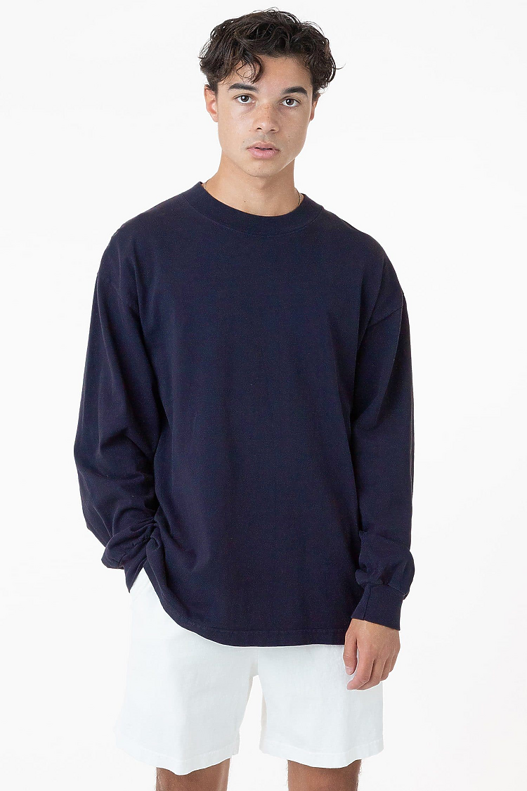 L/S Grmnt Dye Mockneck 7.5oz NAVY