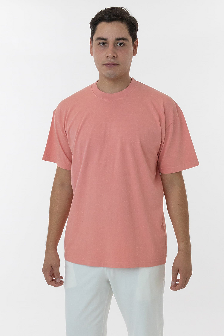 S/S Grmnt Dye Crew Neck 6.5oz CORAL