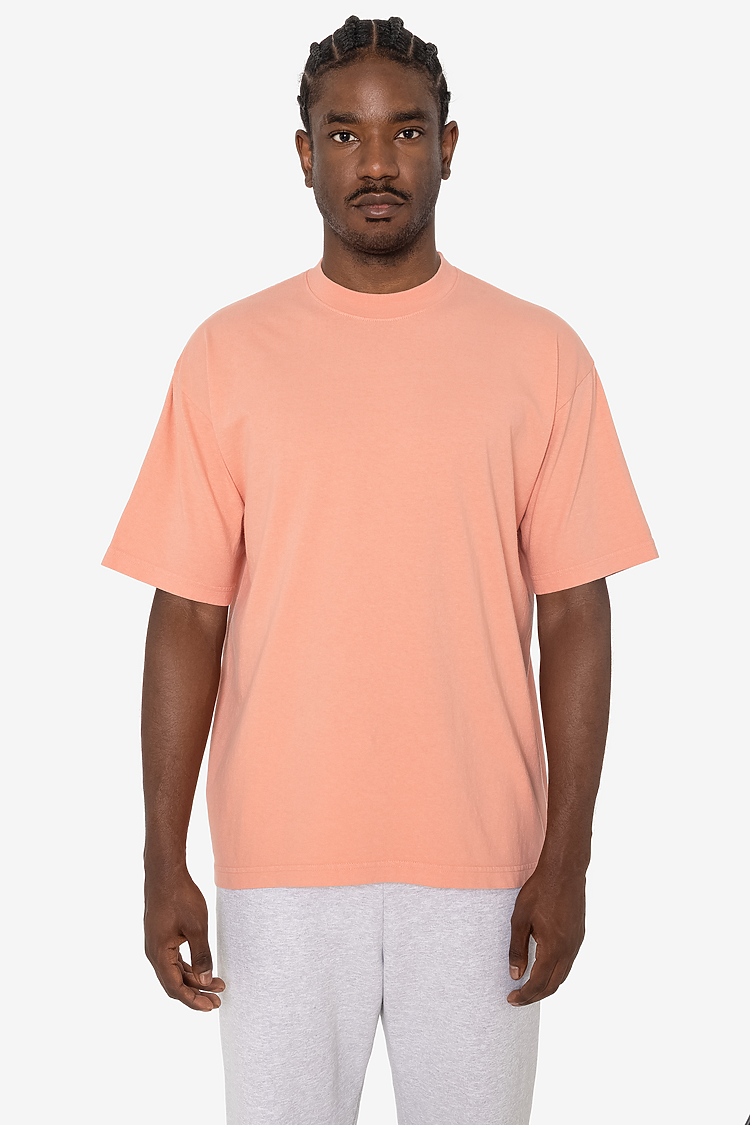 S/S Grmnt Dye Crew Neck 6.5oz CORAL