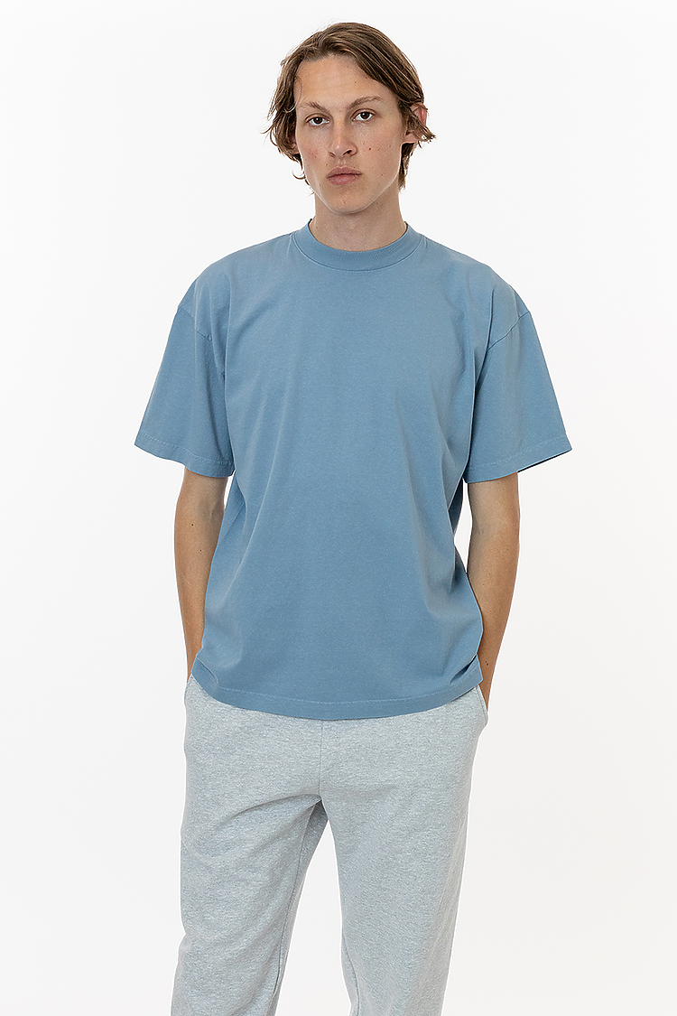 S/S Grmnt Dye Crew Neck 6.5oz CLEAR BLUE
