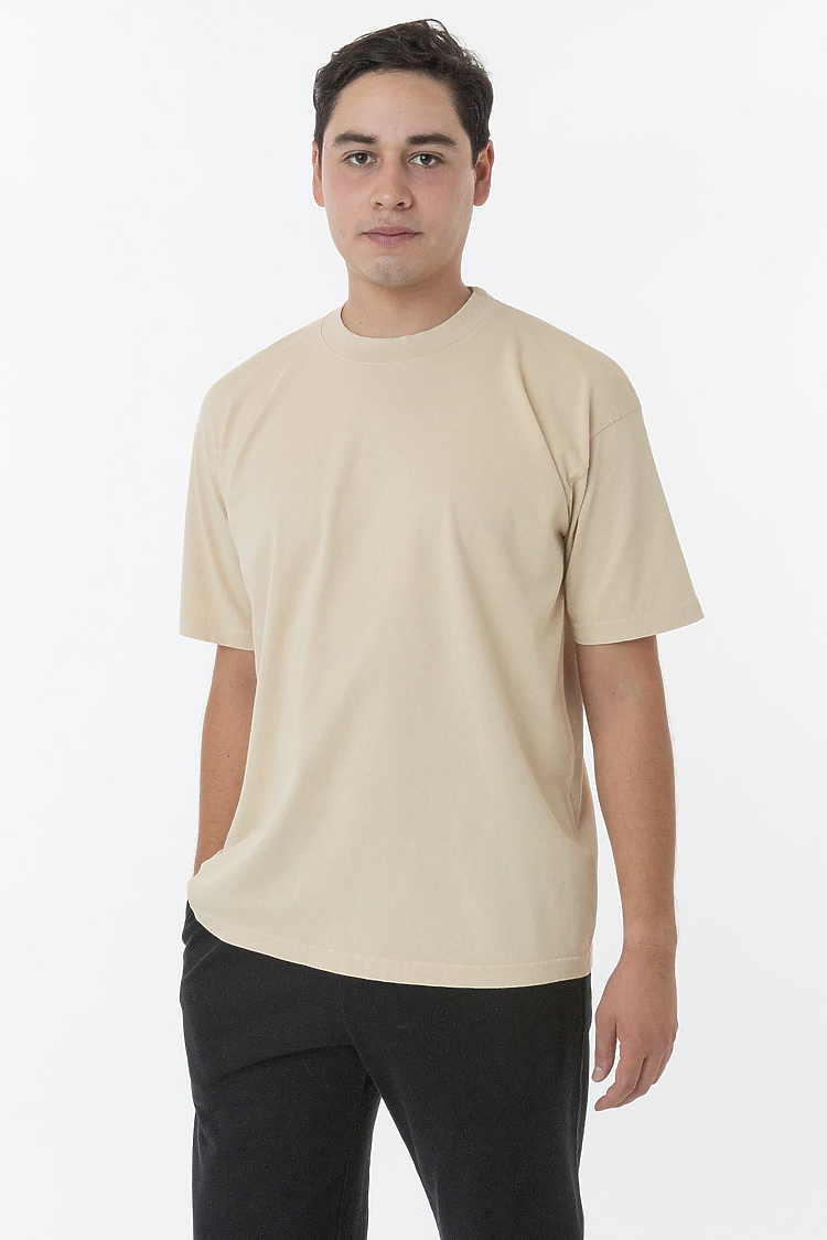 S/S Grmnt Dye Crew Neck 6.5oz BEIGE