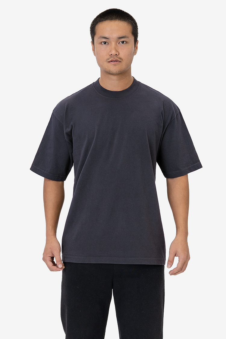 S/S Grmnt Dye Crew Neck 6.5oz Black Edge