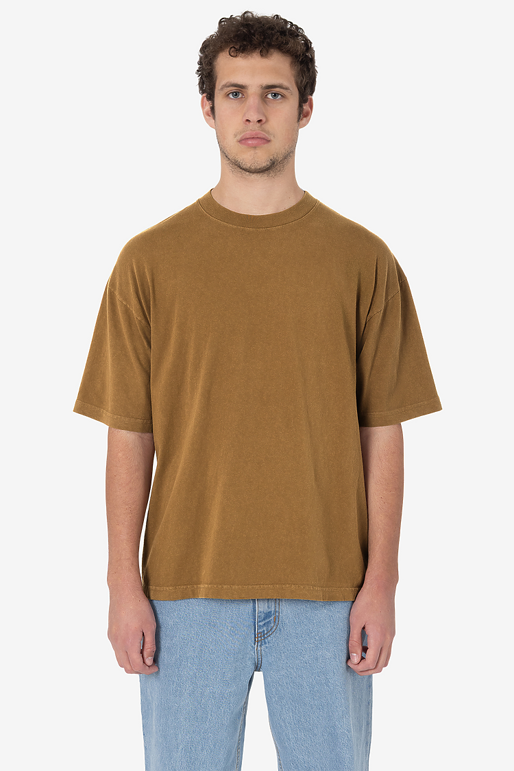 S/S Grmnt Dye Crew Neck 6.5oz Brass