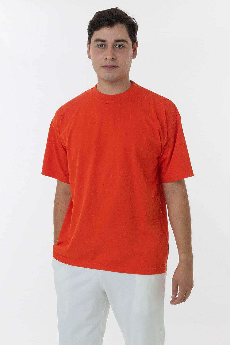 S/S Grmnt Dye Crew Neck 6.5oz BRIGHT ORANGE