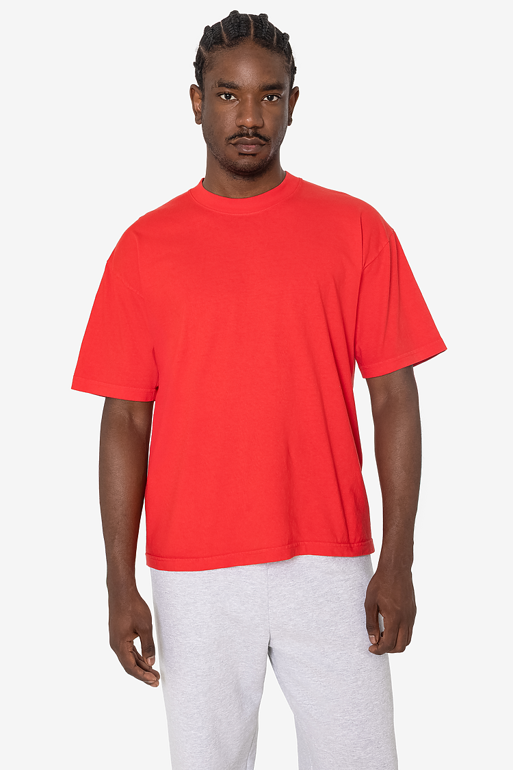 S/S Grmnt Dye Crew Neck 6.5oz BRIGHT ORANGE