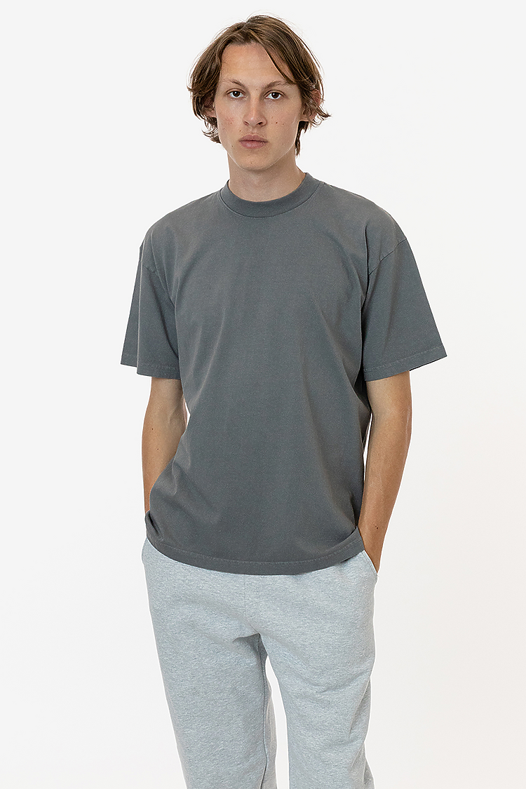 S/S Grmnt Dye Crew Neck 6.5oz CHARCOAL