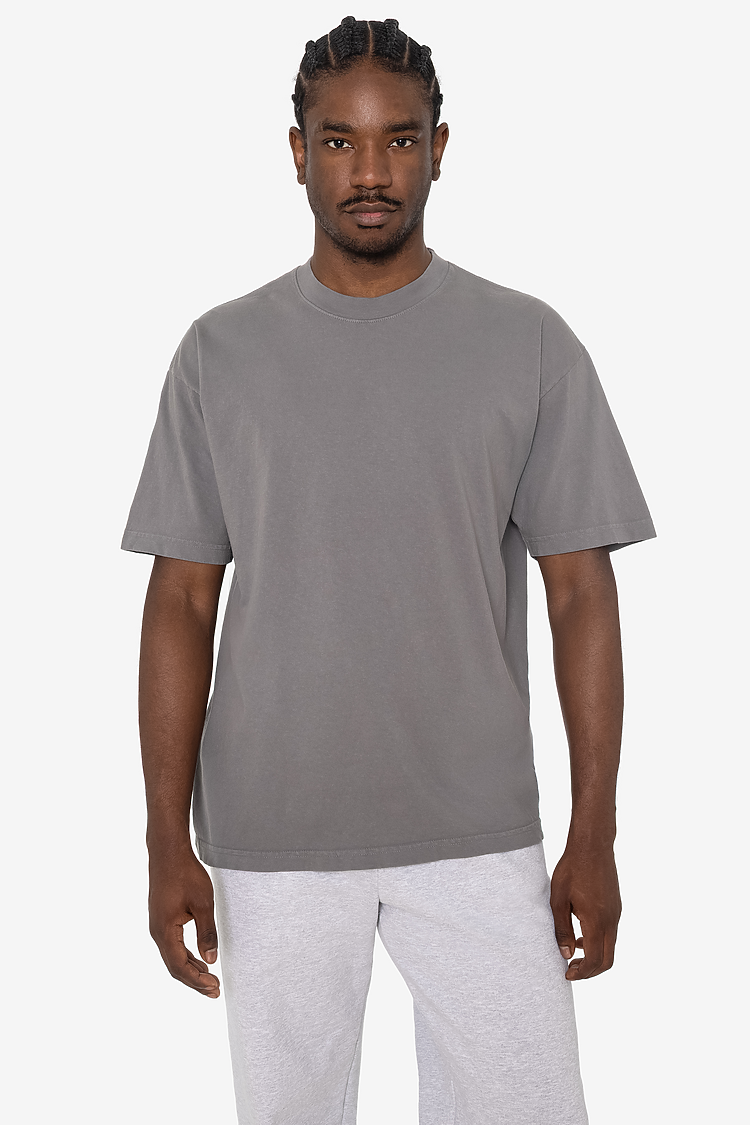 S/S Grmnt Dye Crew Neck 6.5oz CHARCOAL
