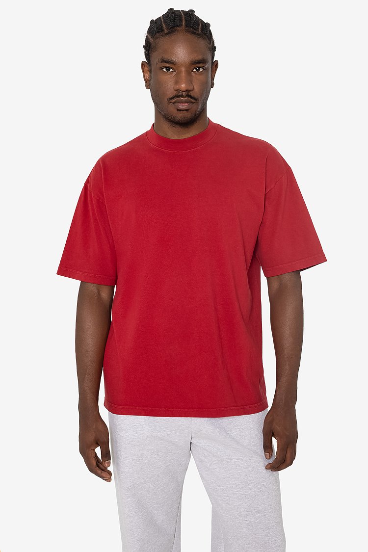 S/S Grmnt Dye Crew Neck 6.5oz DARK RED