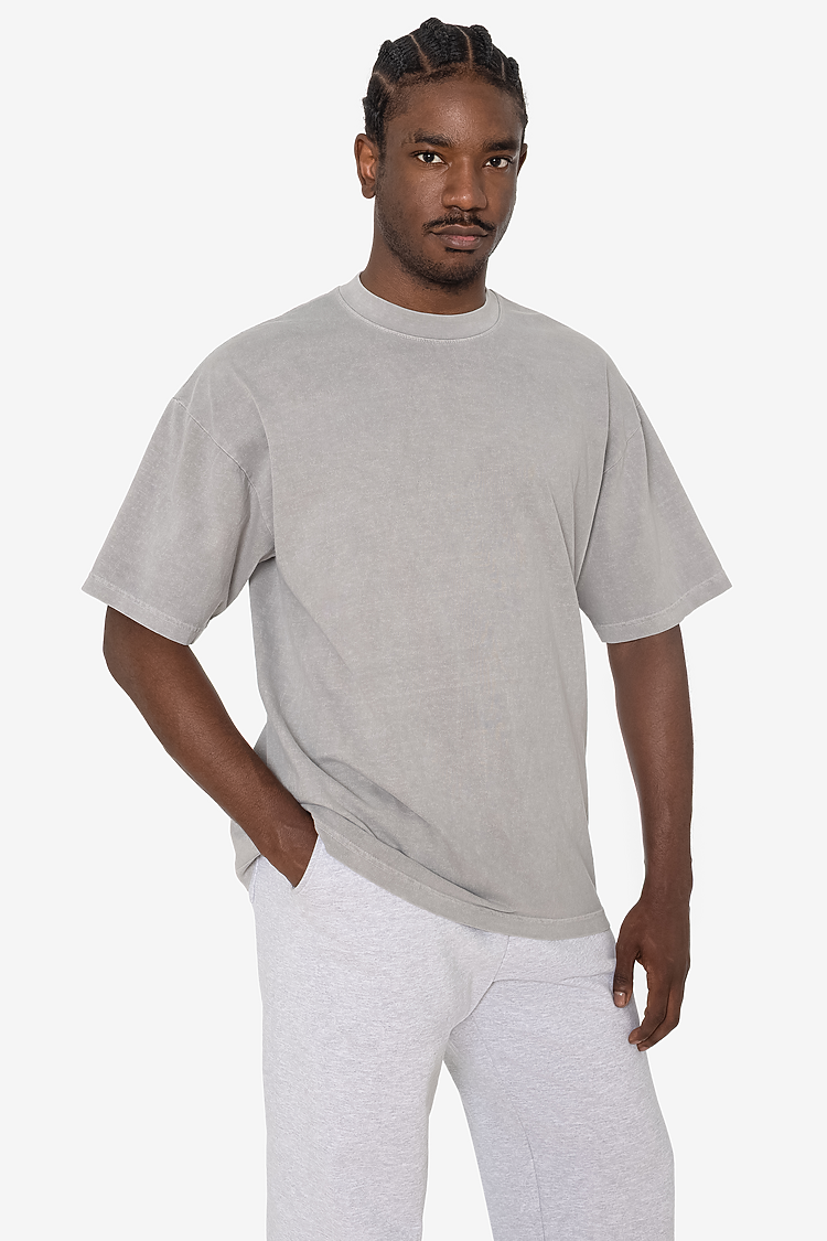 S/S Grmnt Dye Crew Neck 6.5oz Dark Silver
